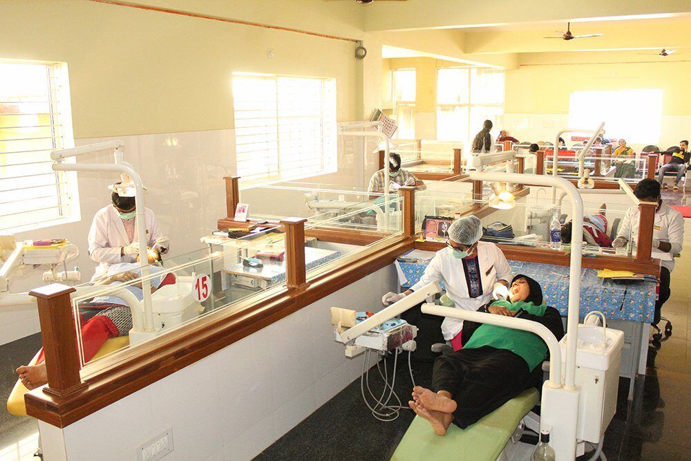 Supervised undergraduate dental clinic at KVG Dental College