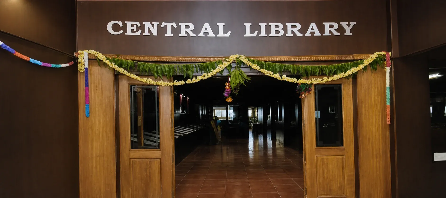 Wooden entrance to the Central Library