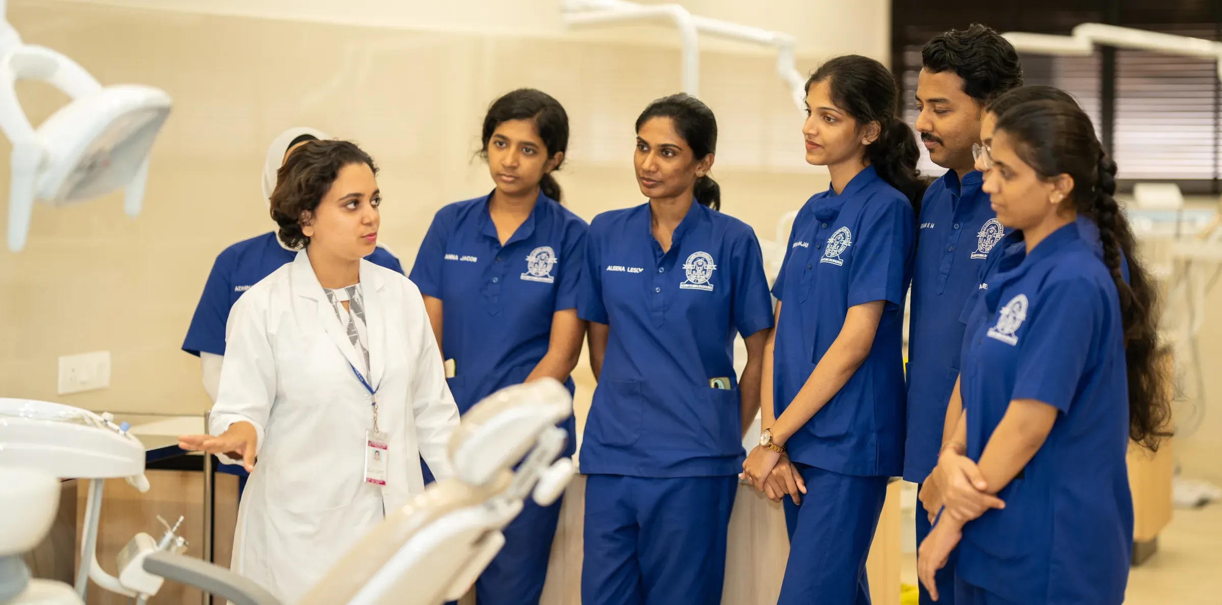 KVG Dental College students receiving clinical instruction