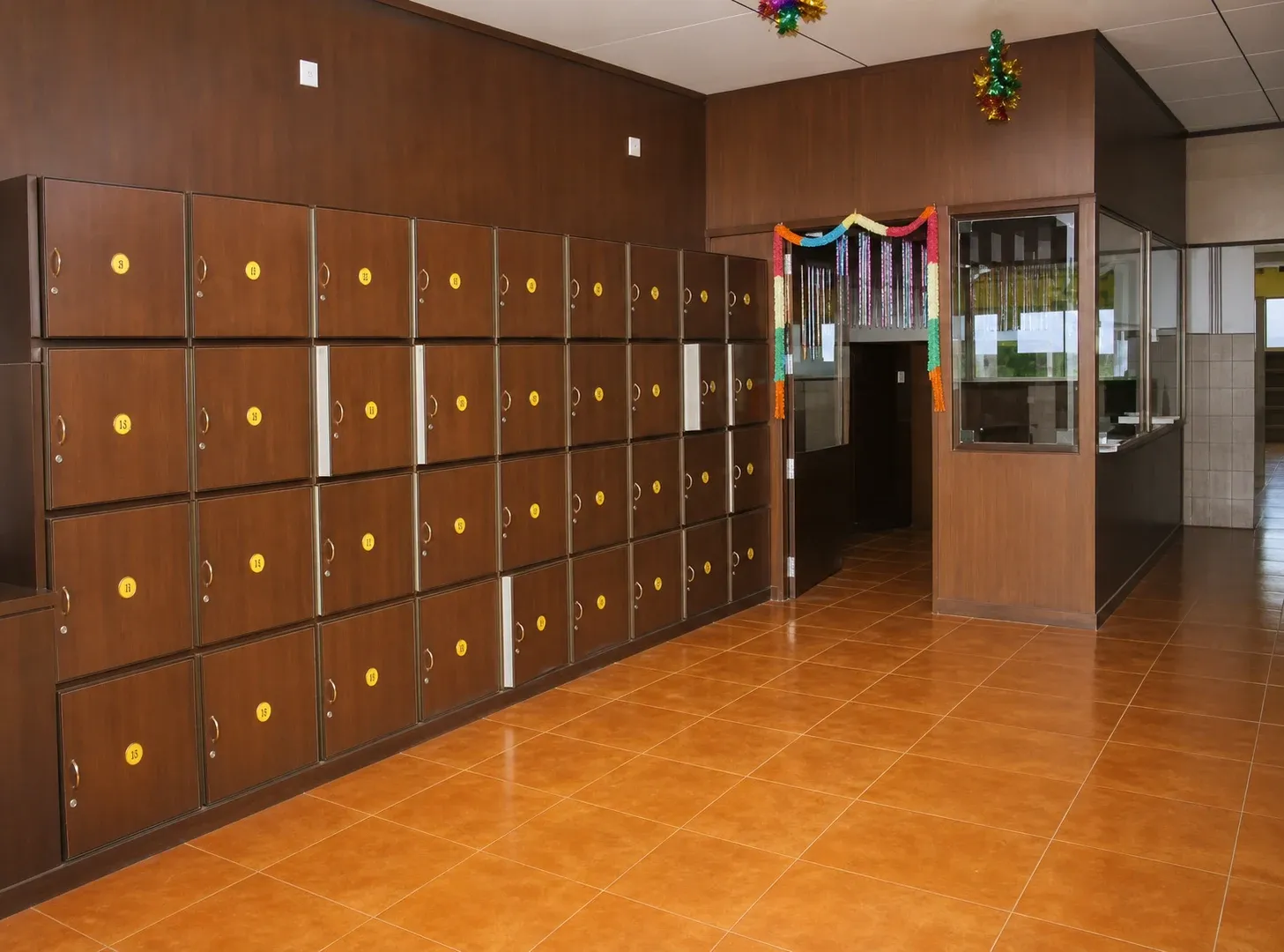 Departmental library lockers and service counter