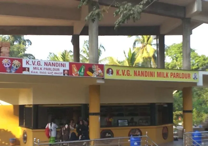 Nandini milk parlour on the KVG campus